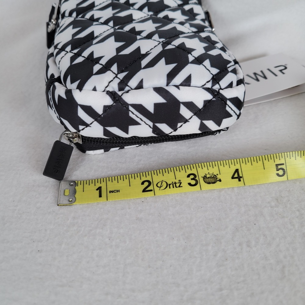 IHKWIP Womens Crossbody Bag The Chit-Chat RFID Houndstooth Size Small Black - Picture 9 of 9